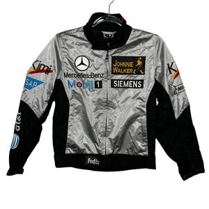 Mercedes-Benz McLaren F1 Racing Jacket Kids M Silver Black Kimi Raikkonen